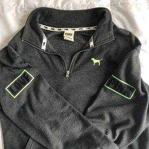 PINK quarter zip pull over